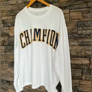 Champion White Long Sleeve Shirt
